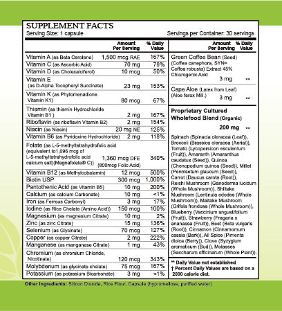 NEW 홀푸드 멀티 비타민 & 미네랄 ~20종 이상의 홀푸드 채소와 과일로 균형 잡힌 영양을 한 번에 보충~